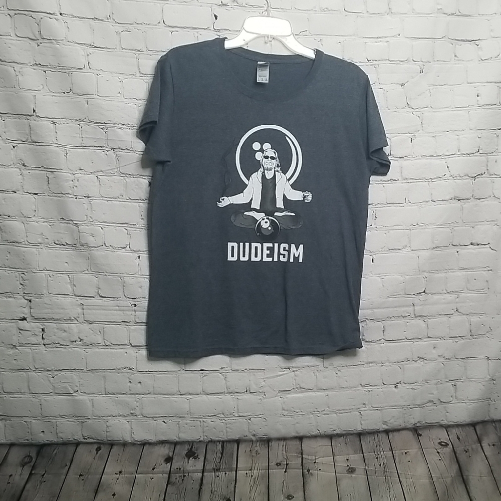 Gildan Mens Large Gray T-Shirt